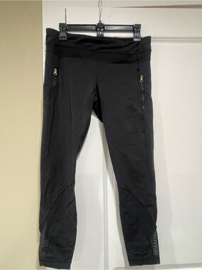 lululemon athletica Black Leggings with Gold Zippers